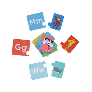 PETIT COLLAGE MATCHING ALPHABET TWO PIECE PUZZLES