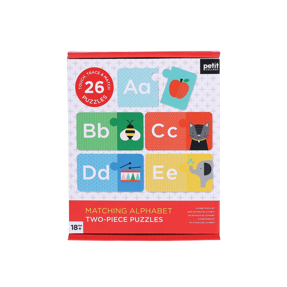 PETIT COLLAGE MATCHING ALPHABET TWO PIECE PUZZLES
