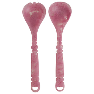 WILKIE SALAD SERVERS -FUSCHIA