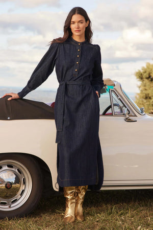 SNAPEDROP DRESS - DARK DENIM
