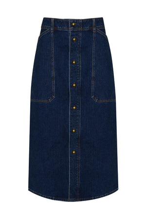 TYPIFY SKIRT- DARK DENIM