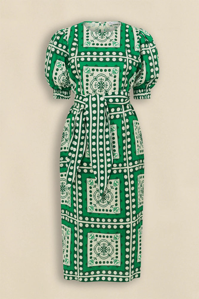 WANDER DRESS - PARROT GREEN