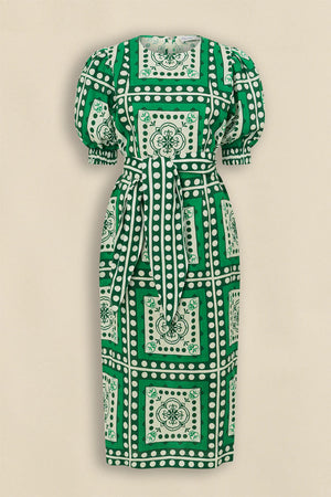 WANDER DRESS - PARROT GREEN