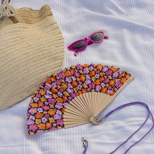 VINTAGE FLOWERS - HAND FAN