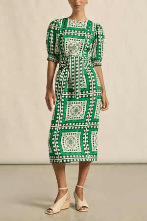 WANDER DRESS - PARROT GREEN