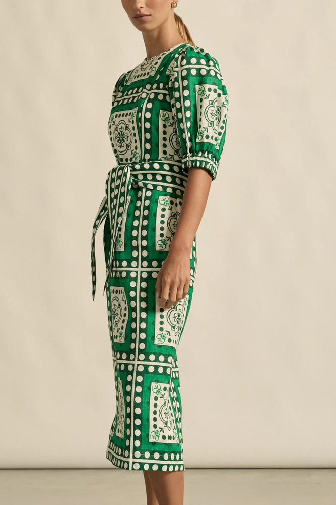 WANDER DRESS - PARROT GREEN