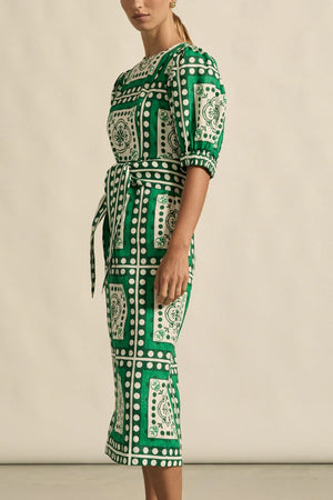WANDER DRESS - PARROT GREEN