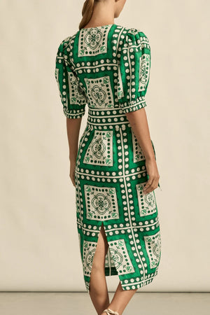 WANDER DRESS - PARROT GREEN