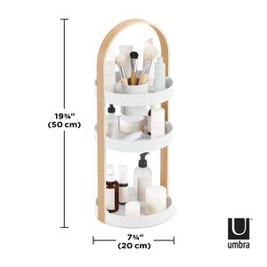 UMBRA BELLWOOD COSMETIC ORGANIZER WHITE/NATURAL