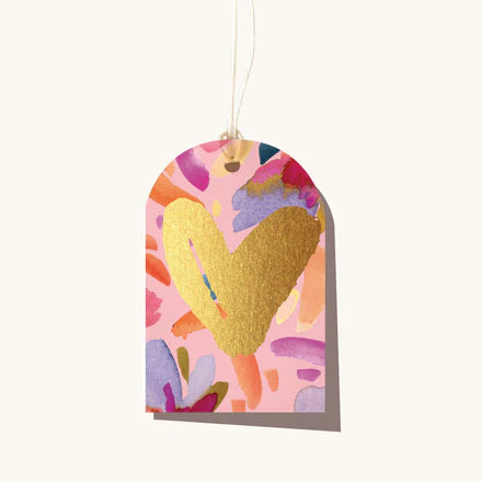 FLORAL HEART GIFT TAG