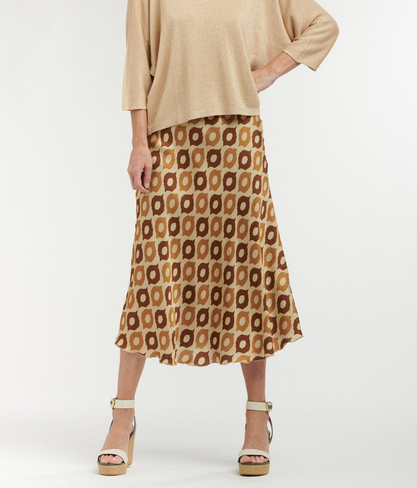 TAVERNA PRINT SKIRT - BEIGE