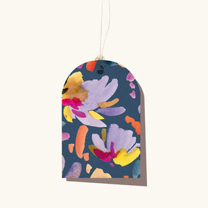 FLORAL NAVY GIFT TAG