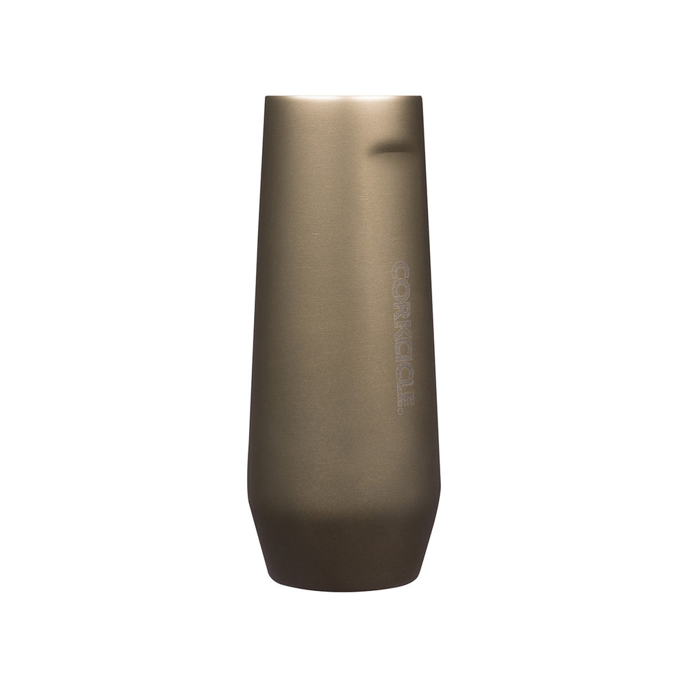 METALLIC STEMLESS FLUTE - 200ML PROSECCO INSULATED STAINLESS STEEL CUP