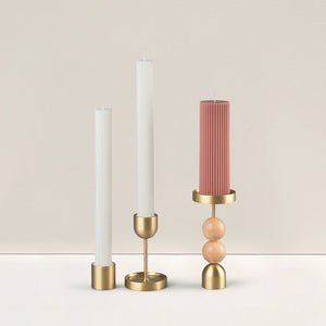 COLUMN PILLAR CANDLE DUO- CREAM WHITE
