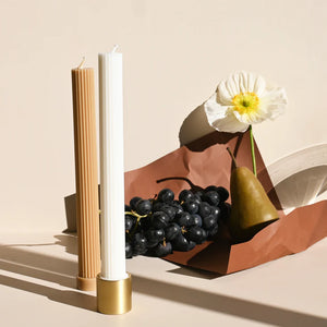 COLUMN PILLAR CANDLE DUO- CREAM WHITE
