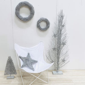SILVER CHRISTMAS WREATH - LG