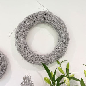 SILVER CHRISTMAS WREATH - LG