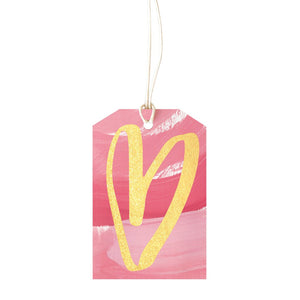 BRUSHY HEART GIFT TAG