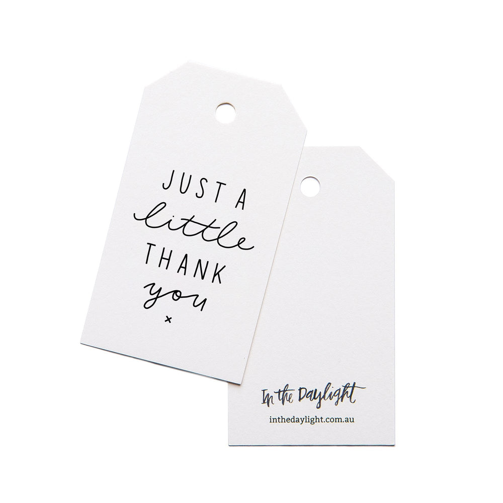 JUST A LITTLE THANK YOU GIFT TAG