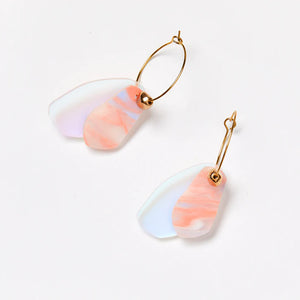 PEBBLE EARRINGS - SUNSET PINK