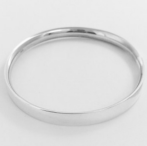STERLING SILVER OVAL BANGLE - 62MM