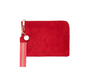 PAIGE CLUTCH W/ WRISTLET - CHERRY