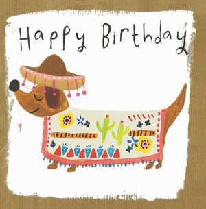 MEXICAN DACHSHUND BIRTHDAY CARD