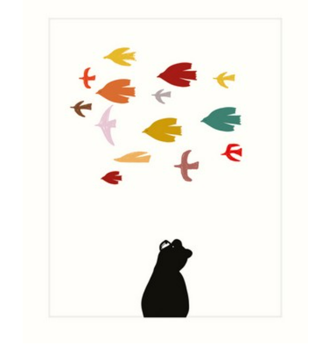 BEAR - FLOCK OF BIRDS CARD