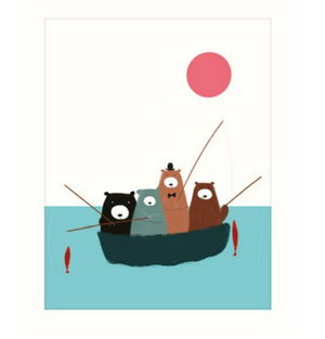 BEAR - FISHING CARD