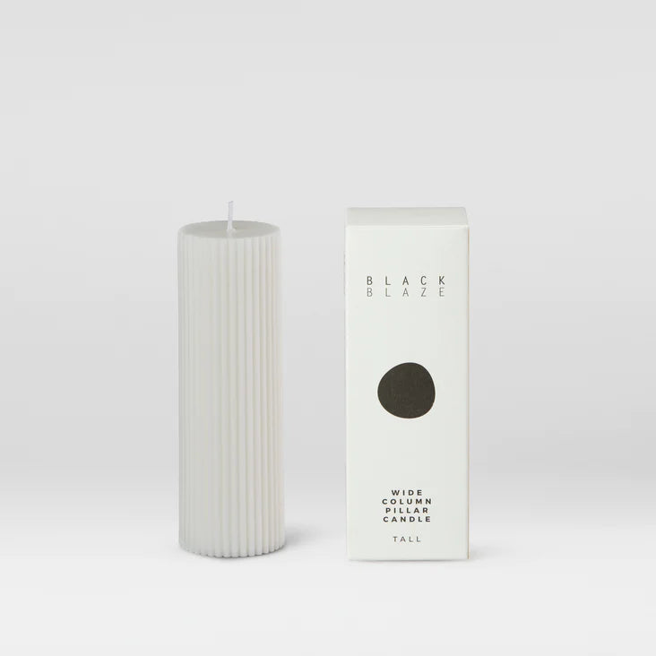 WIDE COLUMN PILLAR CANDLE- CREAM WHITE