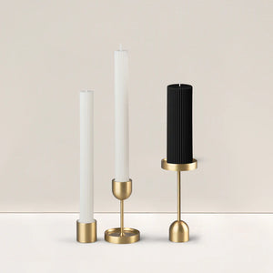 WIDE COLUMN PILLAR CANDLE- BLACK
