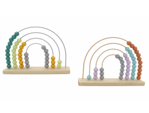 WOODEN RAINBOW ABACUS - Grenn & Orange