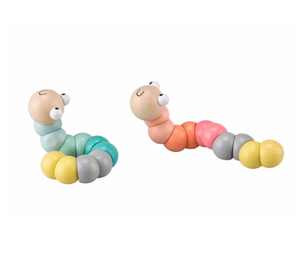 WOODEN WORMS - PINK