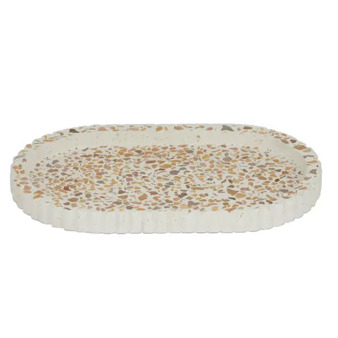 REUBEN TERRAZZO RIBBED TRAY