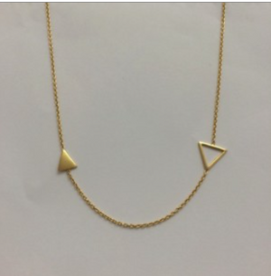 GOLD TRIANGLES NECKLACE