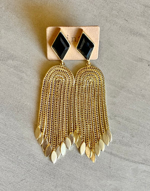 OLIVIA BLACK EARRINGS
