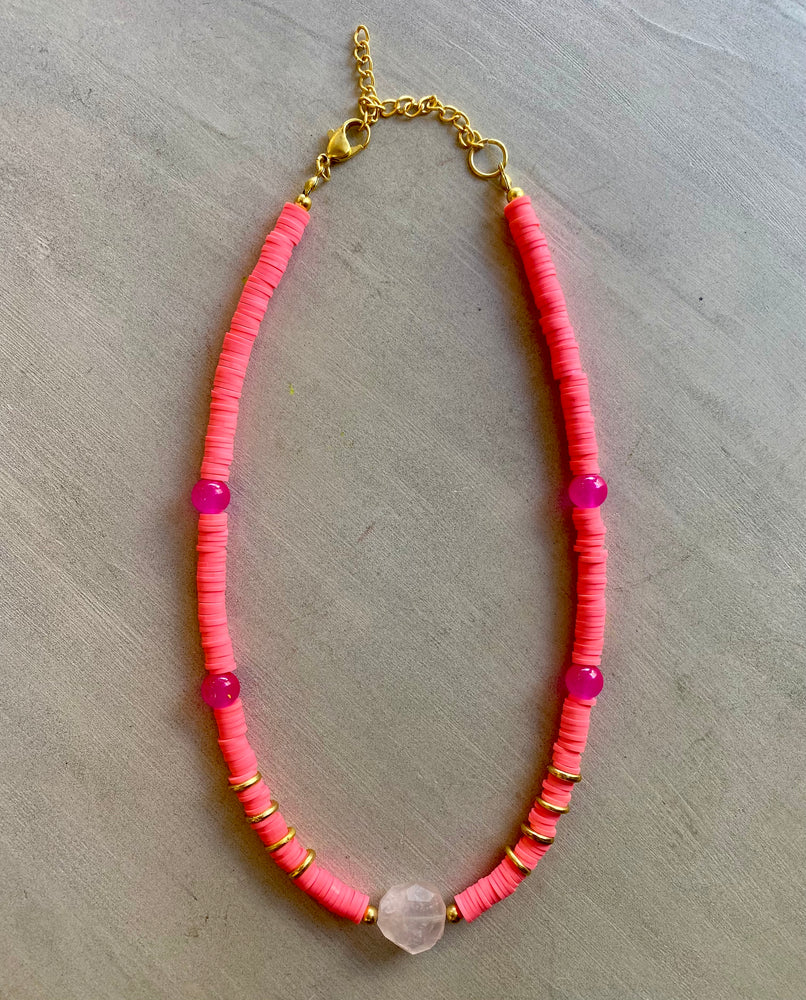 MAISY - CORAL BEAD NECKLACE