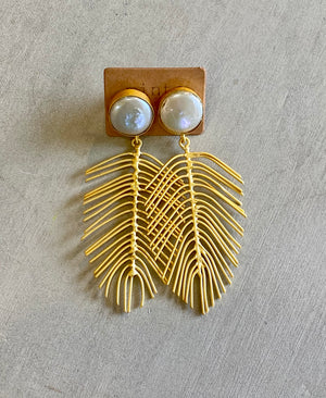 FERN PEARL EARRINGS