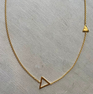 GOLD TRIANGLES NECKLACE