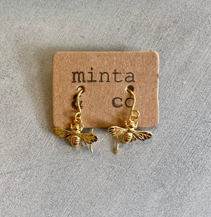BEE GOLD EARRINGS