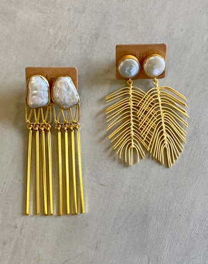 FERN PEARL EARRINGS