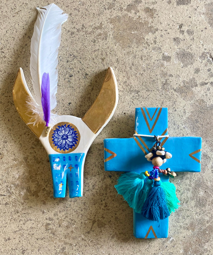 CARLA DINNAGE - MEDIUM CROSS PACIFIC BLUE