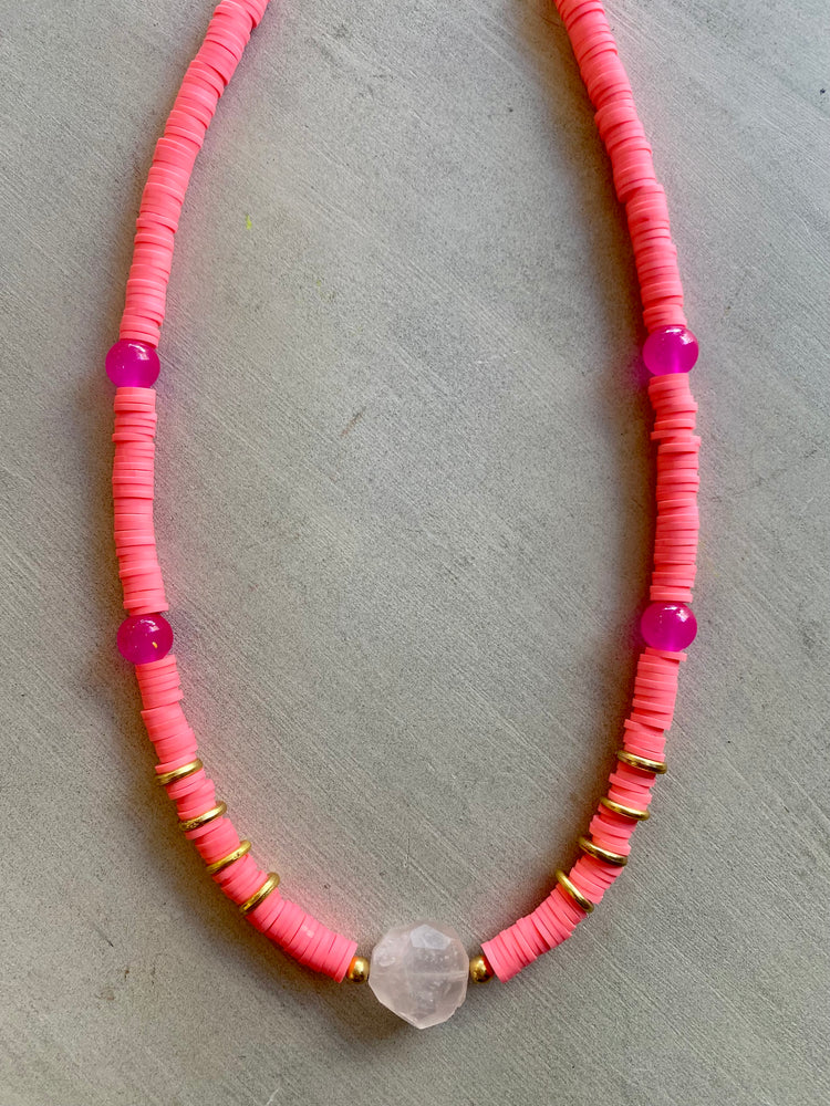 MAISY - CORAL BEAD NECKLACE
