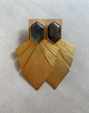 WONDER WOMAN LABRADORITE EARRINGS