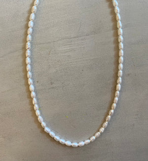 FRESH WATER PEARL SEED & GOLD-NECKLACE