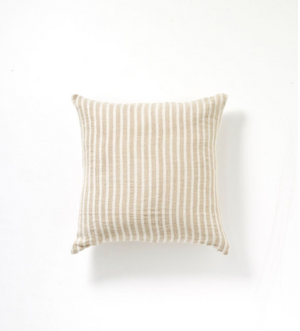 CHRISTOPHE LINEN CUSHION - NATURAL STRIPE