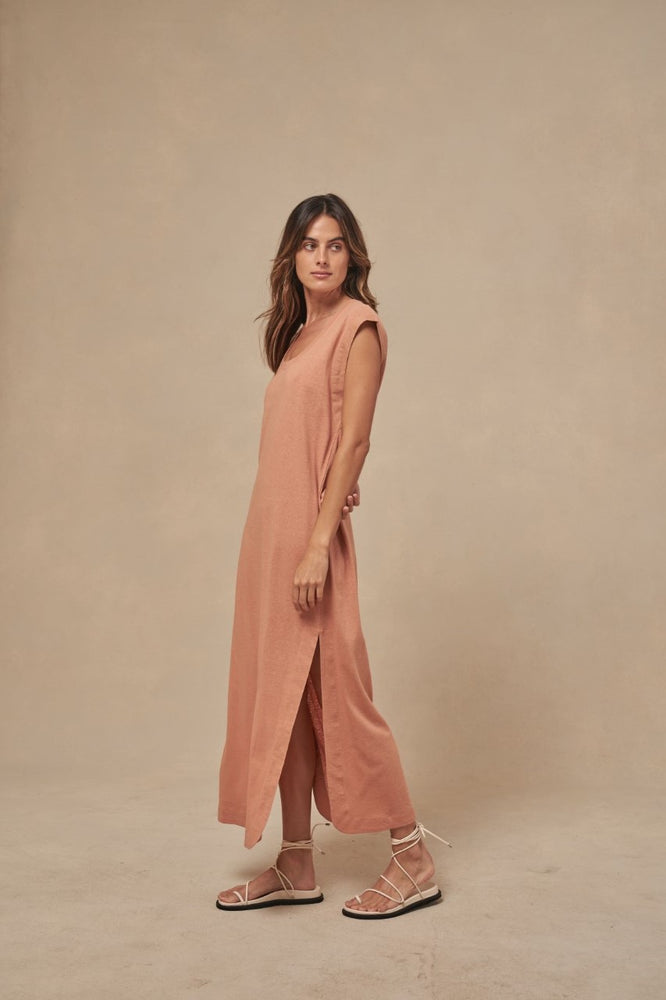 LORNA MIDI DRESS - Terracotta