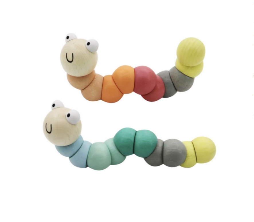 WOODEN WORMS - PINK